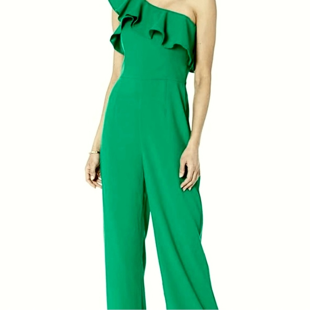 Lilly Pulitzer ruffled one-shoulder wide leg jumpsuit - Picture 7 of 9